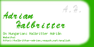 adrian halbritter business card
