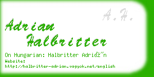 adrian halbritter business card